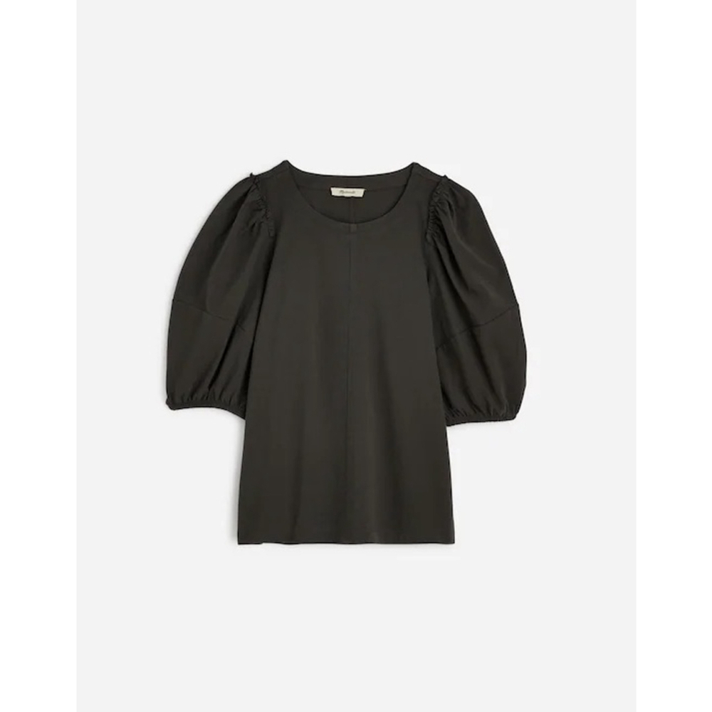 NWT Madewell Puff-Sleeve Tee in dark surplus Size XS NT331